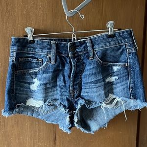 hollister button up denim cutoffs